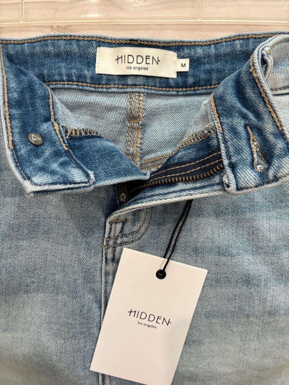 Hidden Denim Light Blue Washed Mini Skirt - Picture 4 of 4